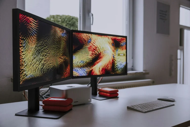 Dual monitor workstation
